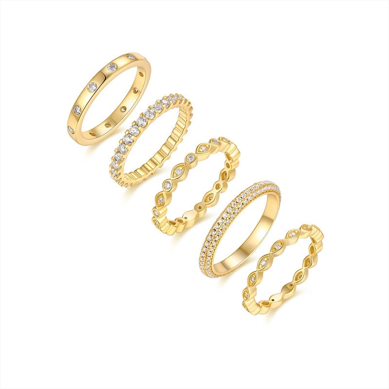 Gold Stackable Ring Set