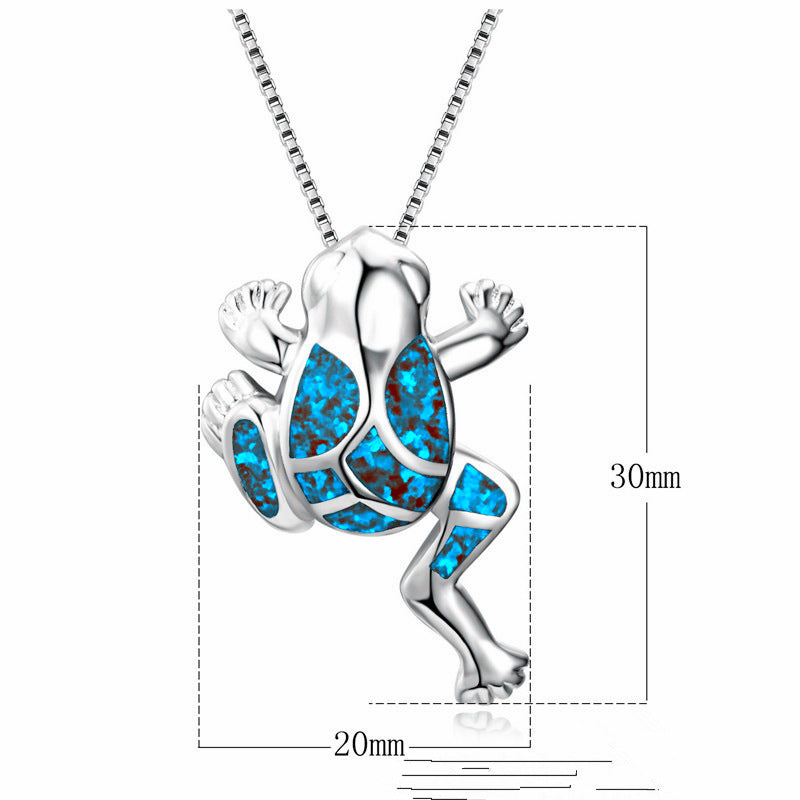 Azure Frog Pendant