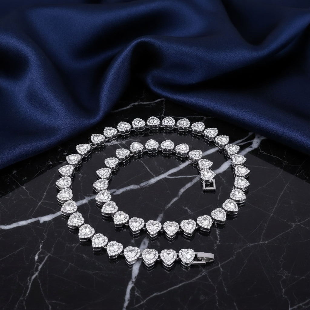 Elegant Heart Diamond Necklace