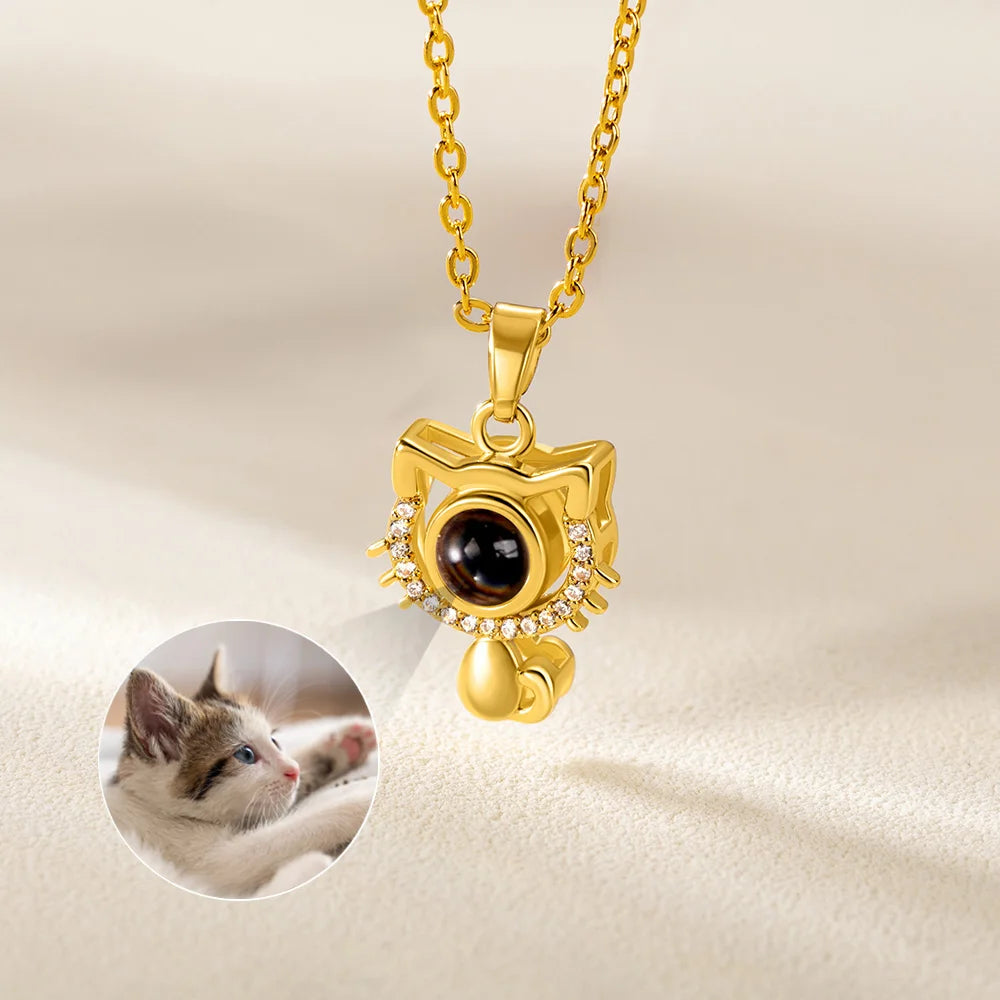 Custom Cat Photo Necklace