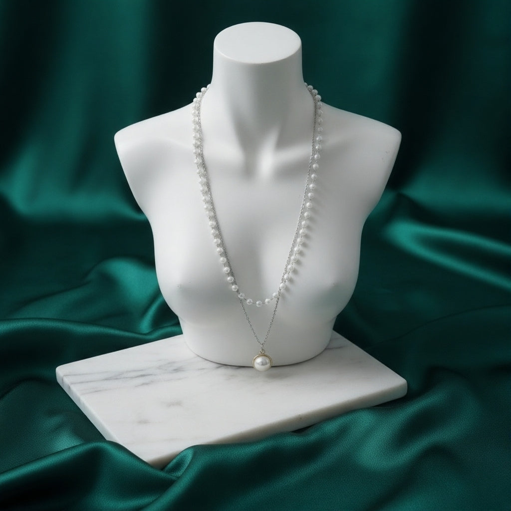 Gold & Pearl Chain Necklace