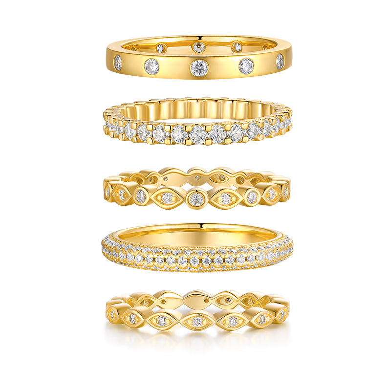 Gold Stackable Ring Set