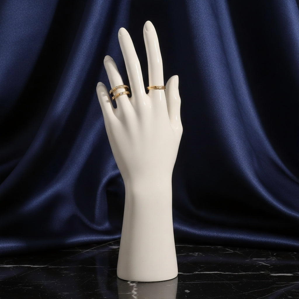 18K Gold Elegant Ring Set