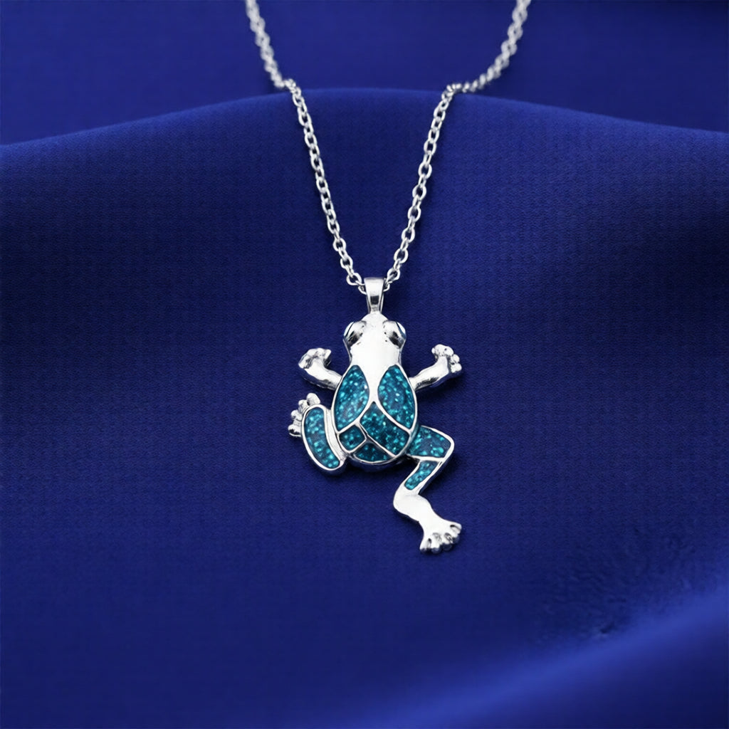 Azure Frog Pendant