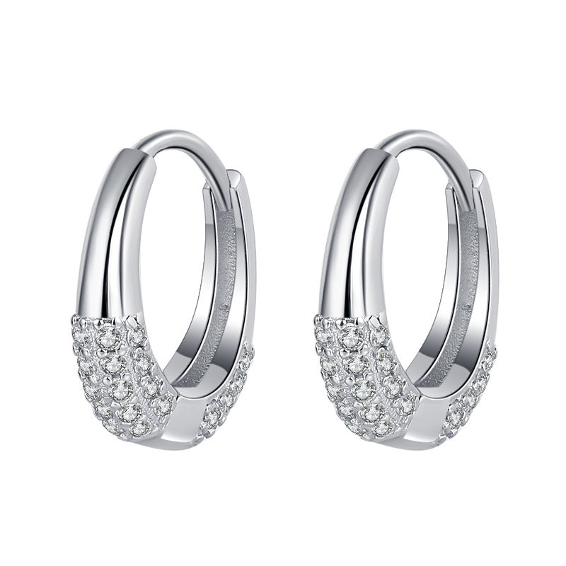 Pavé Crystal Huggie Hoop Earrings