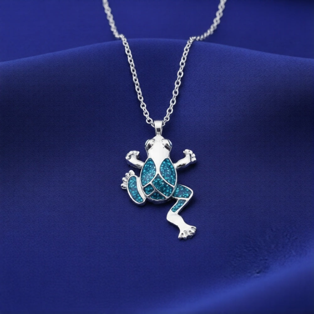 Azure Frog Pendant