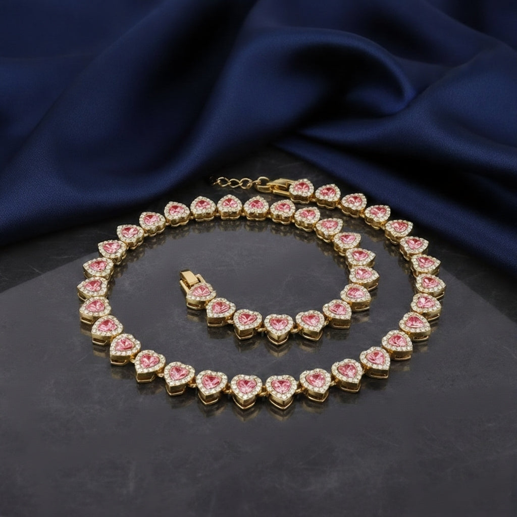 Elegant Heart Diamond Necklace