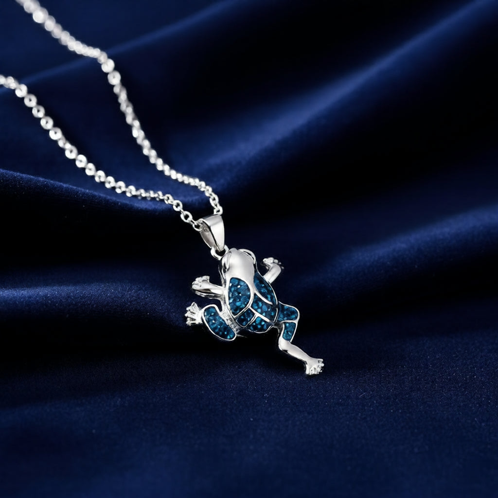 Azure Frog Pendant