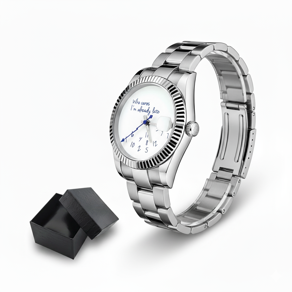 "Who cares i'm already late" Watch