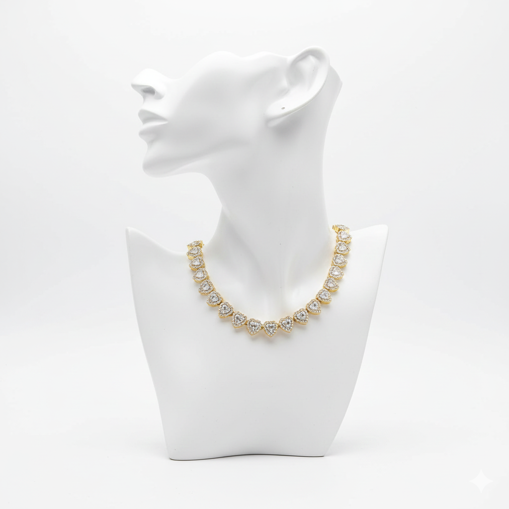 Elegant Heart Diamond Necklace