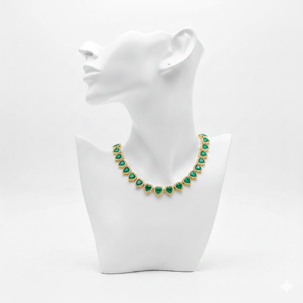 Elegant Heart Diamond Necklace