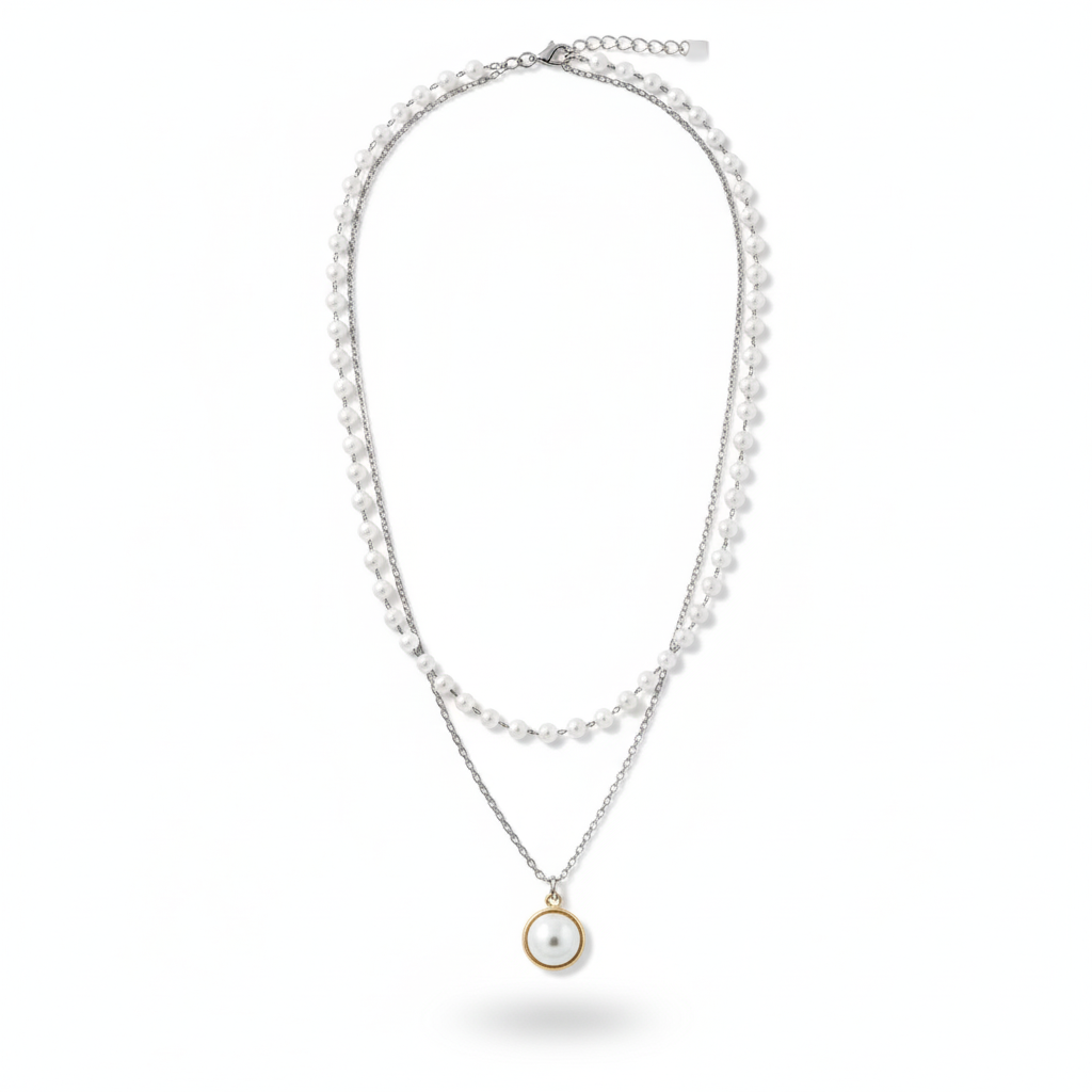 Gold & Pearl Chain Necklace