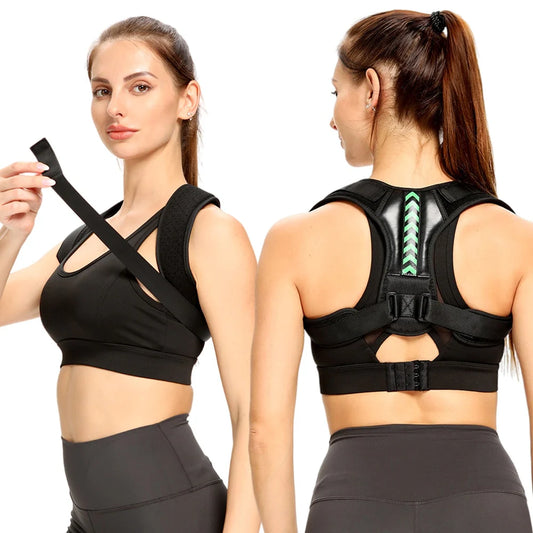 Back Brace Posture Corrector for Women and Men, Adjustable and Breathable Shoulder Straightener Support Belt.