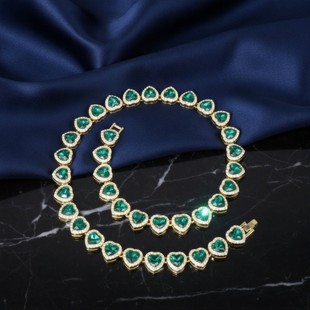 Elegant Heart Diamond Necklace