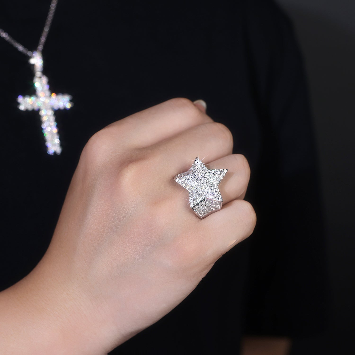 Celestial Diamond Star Ring