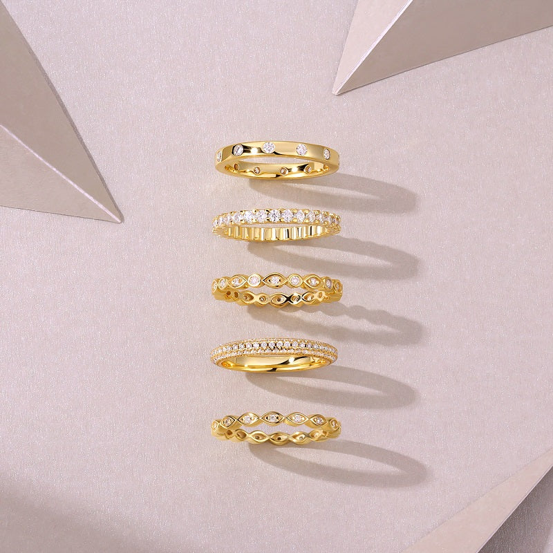 Gold Stackable Ring Set