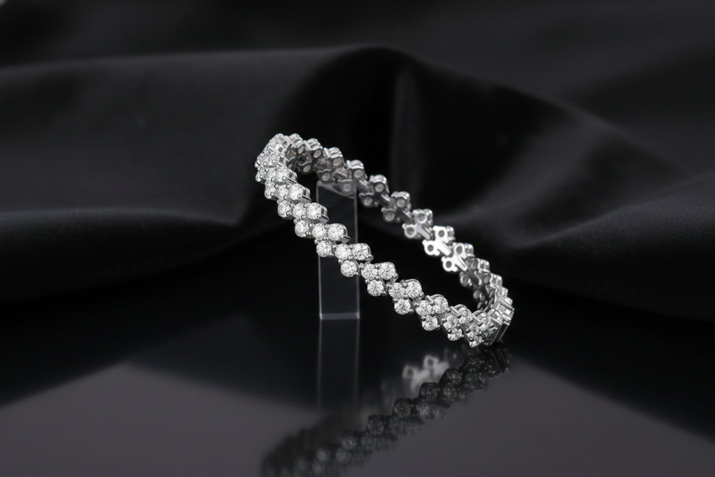 Iced tennis bracelet