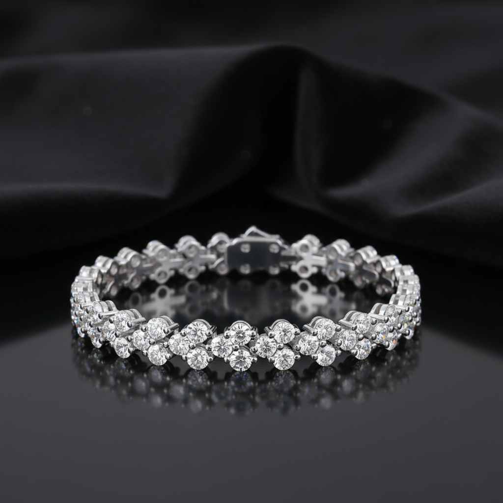Iced tennis bracelet